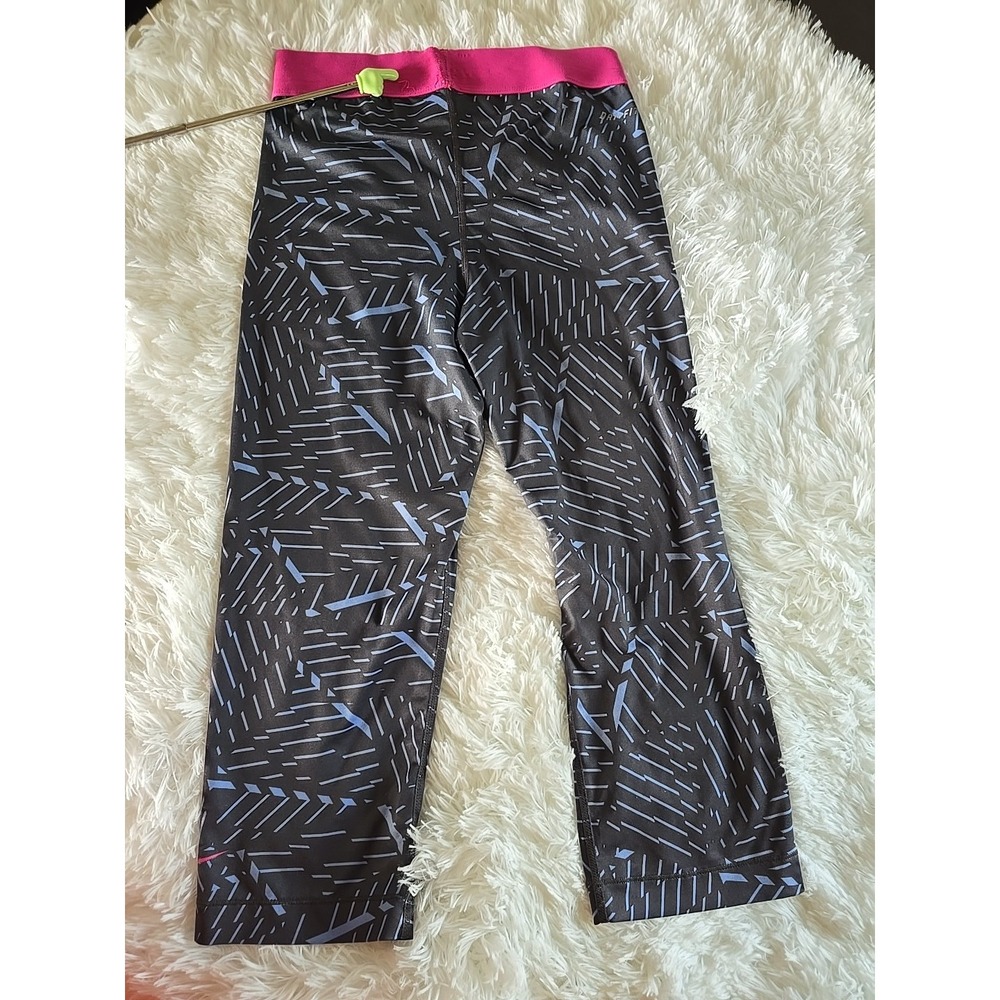 Nike Pro Dri Fit Womens Mid Rise Capri Multicolor Athletic Compression Pants S - Picture 5 of 9